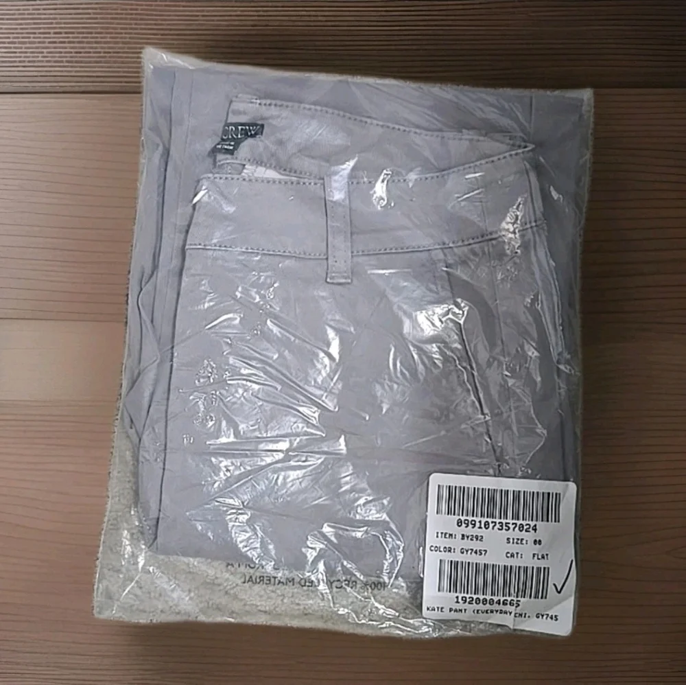 J.Crew $98 Kate Straight-leg Pant in Chino in Gray Size 00 Nwot